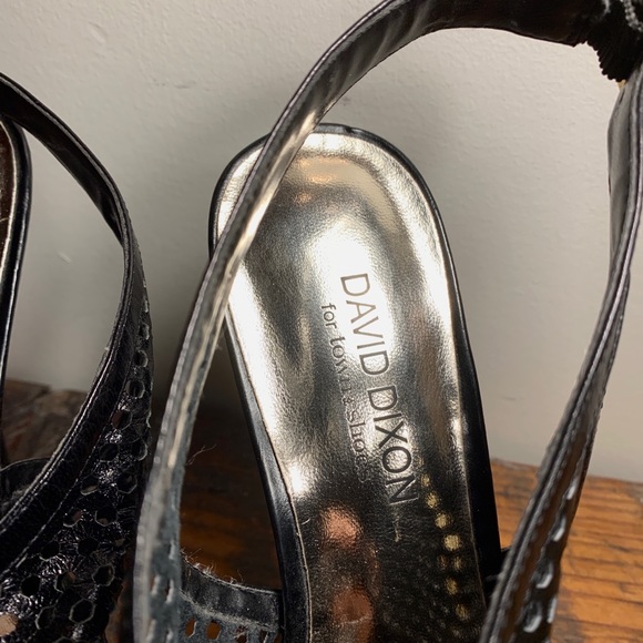 David Dixon | Black Leather Mesh Heels | Size 38 - Picture 4 of 5